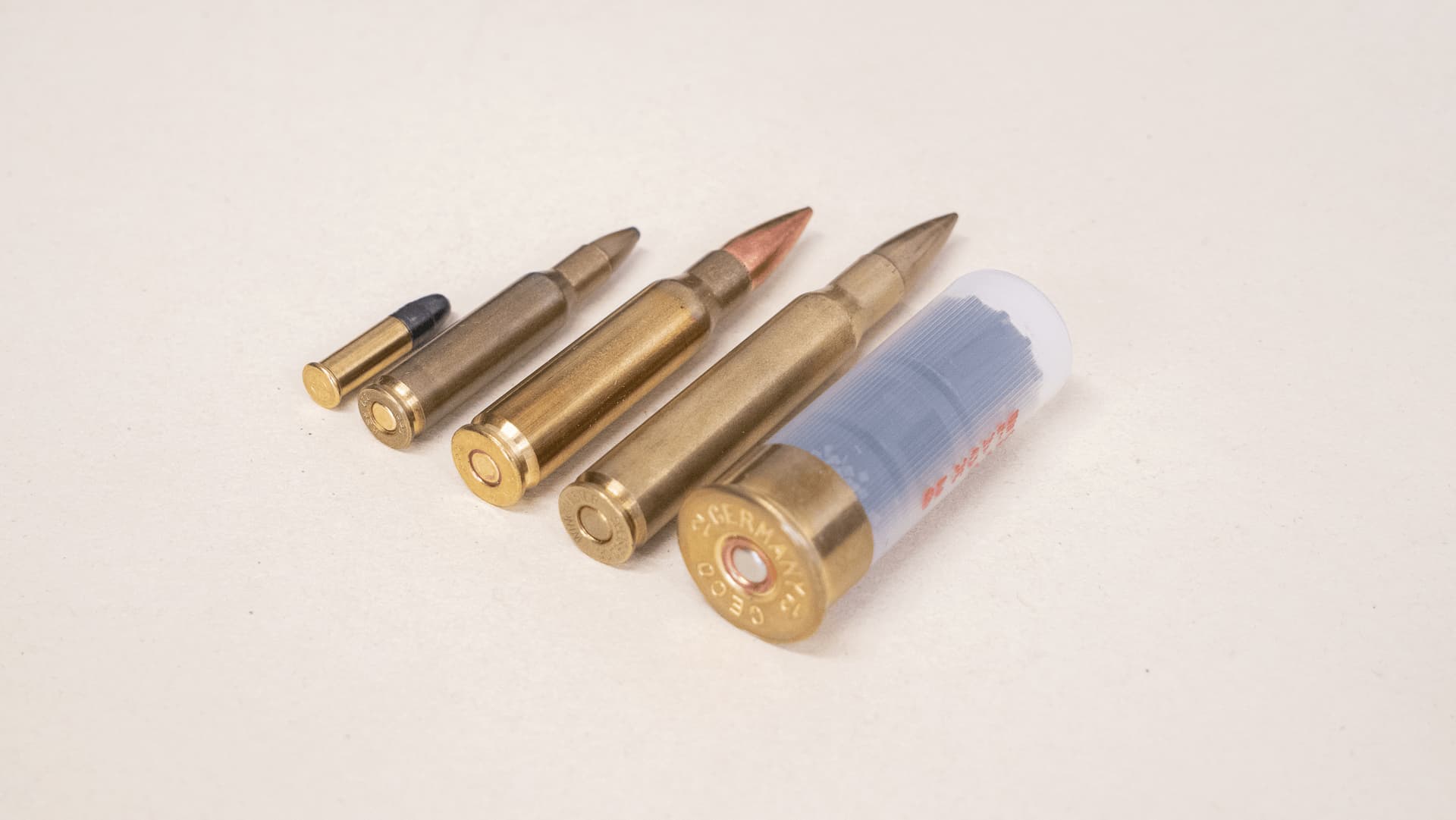 Munitions de calibre différent